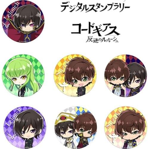 Code Geass Lelouch of The Rebellion 58 mm badge Buttons Round Icons