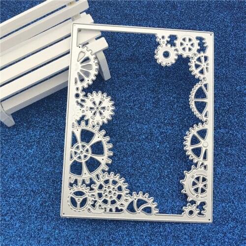 Square gear Metal Cutting Dies Stencil for DIY Scrapbooking Photo Album Embossing Paper Cards Making Decorative Craft