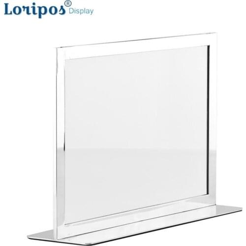 Metal Poster Frame Stand Stainless Steel Frame A4 Table Price Display Rack Desk Sign Holder Acrylic Cover Sheet Advertising Rack