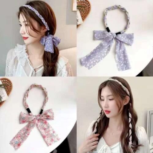 Fashion Korean Butterfly Hairpin Rope Pearl Floral Streamer Hair Band Hair Band Female Hair Accessories Hair Clip Accessories