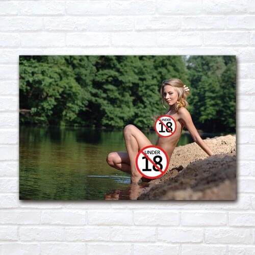 Fashion Poster Print Young Blonde Beauty Wall Art Canvas Painting Modern Trendy Pictures for Living Room Home Decor