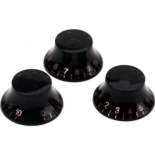 Guitar Knob Sets Kit Guitar Rotary Knobs Guitar Speed Control Knob Plastic for Electric Guitar Replacement Black Accessories