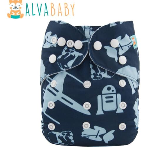 New Arrival! Alvababy Reusable Nappies Waterproof TPU Baby Cloth Diaper Pocket Nappy with 1pc Microfiber Insert
