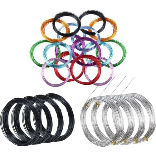4Pcs 10m Aluminum Wire 1mm Artistic Bendable Cord Metal Soft Craft Wire for Wreath Floral Bezel Sculpting Gem Jewelry Making