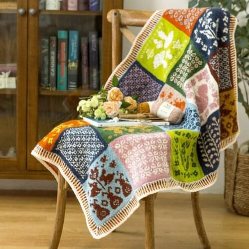 SIZE:106*76CM Autumn warm baby girls blankets children hand-made knitting wool ball needle blanket