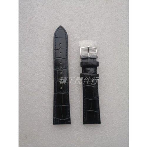 Free Delivery Leather Watch Strap Brown Dark Blue Original Authentic Belt Width 20mm