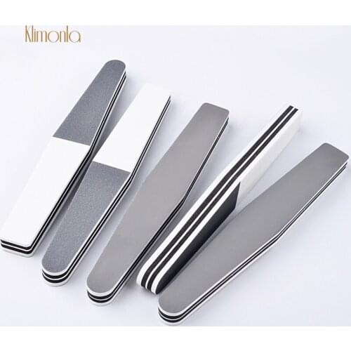 Rhombus Professional EVA Polishing Nail File 50pcs Buffing Thickening Polishing Bar Black and White Gray Nail File Nail Tools