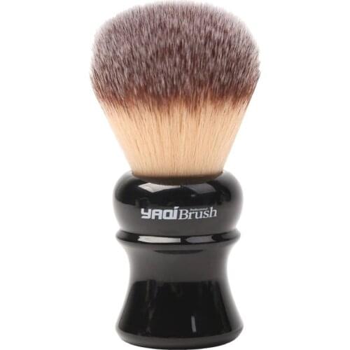 Yaqi 24mm Black Handle Yellow Synthetic Hair Knot Wet Shaving Brush