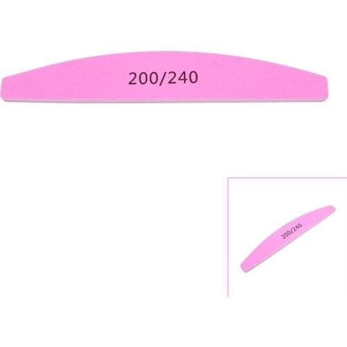 Nail Art Sanding Files Block Sponge Grit Salon School Tool 200/240 Pink