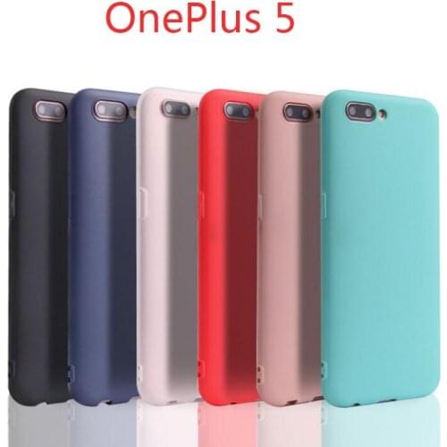 OnePlus5 Silicone TPU soft Cover case For One Plus 5 1+5 OnePlus 5 A5000 Ultra thin Clear and Matte Solid Colors Cover Back case
