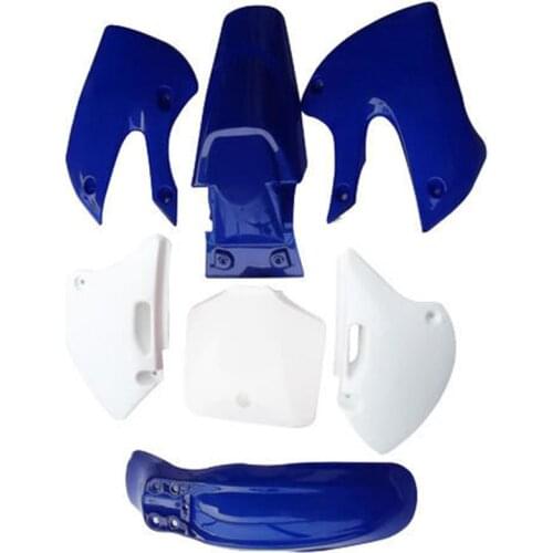 Blue Muffler Cover Plastic Fender Fairing Set For BBR KLX Pit bike DRZ 110