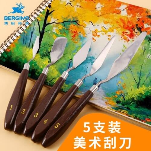Oil Painting Scraper Acrylic Gouache Pigment Pick Knife Tool Set Pointed Round Head Flat Head Beginner art supplies