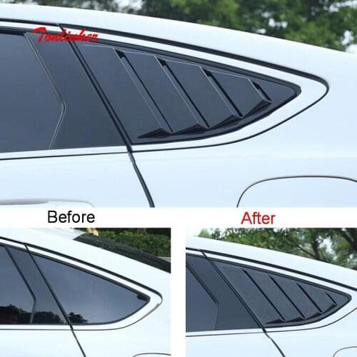 Tonlinker Cover Stickers for Ford Focus 2013-18 Car Styling 2 PCS ABS chrome Rear window triangle Decoration cover stickers