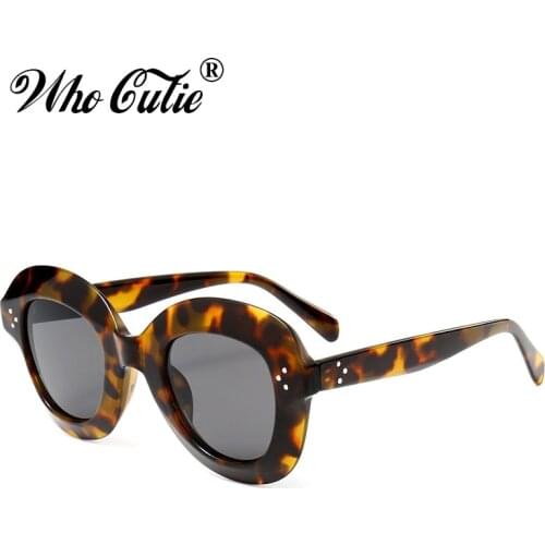 WHO CUTIE 2018 CL Women Sunglasses Vintage Retro Brand Designer Thick Small Round Frame Female Sun Glasses Shades oculos OM471