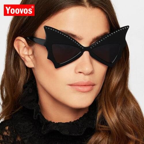 Yoovos 2021 Vintage Butterfly Sunglasses Women Luxury Plastic Classic Retro Street Beat Eyewear Men Driving Oculos De Sol UV400