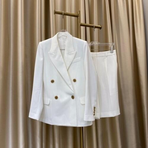 Women 2021 fashion new suit long-sleeved jacket+pants 2-piece set 0330