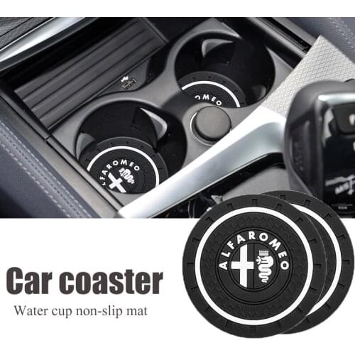 Car Coaster Cup Holder Non-slip Mat Interior Car Styling For Alfa Romeo Giulietta Spider GT Giulia Mito 147 156 159 Accessories