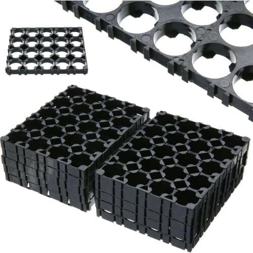 10pc 4x5 Cell Battery Spacer 18650 Battery Spacer Radiating Holder Bracket Pack Plastic Holder Bracket Electric Car Bike Battery