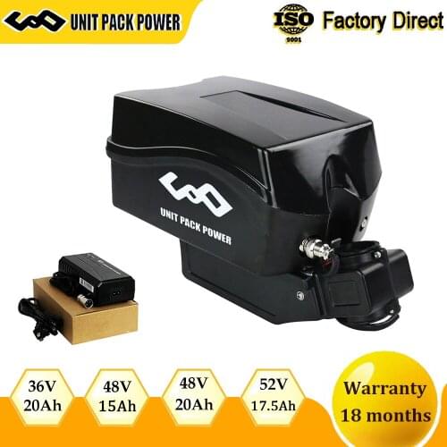 48V 15AH 20AH Seat Post Ebike Battery 13s Electric Bicycle 18650 Lithium Bateria Pack for Bafang TDSZ2 1000W Motor