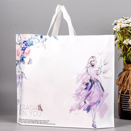 48pcs Large Plastic Party Gift Bag With Handles 45*40cm Birthday Wedding Loot Bag Wedding Party Favors Gifts Bag Reusable Bags