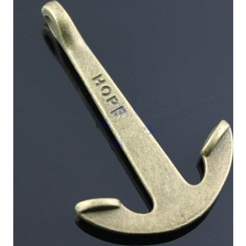 50pcs 39mmx26mm Antique Silver tone/Antique Bronze Hope Anchor Connector Pendant Charm,for Bracelet,DIY Jewellry Accessory