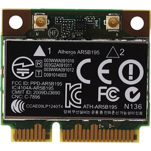 AR9285 AR5B195 150M+BT3.0 Half Mini PCI-E Wireless Card SPS:593127-001 592775-001 for 430 431 435 436 4530S