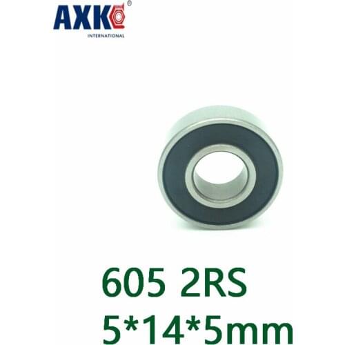 Axk Gcr15 605 2rs 605 605rs High Precision Miniature Bearings Deep Groove Ball Bearings Abec-1,p0 5*14*5mm (10pcs)