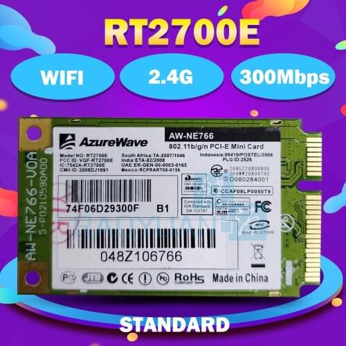 AzureWave AW-NE766 RT2700E 300Mbps 802.11b/g/n Mini PCI-Express Wlan Wireless Wifi Card