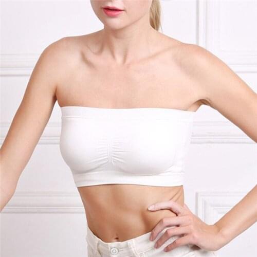 Seamless Bra Strapless Sexy Tube Tops Women Underwear Invisible Fashion Backless Crop Top Push Up Sleeveless Elastic Female Bras