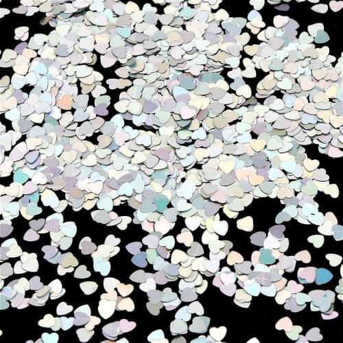 Paillette PET Sequin 3mm Heart Sequins Mini Paillettes For Crafts Laser Glitter Lentejuelas Nail Art Confett 8g