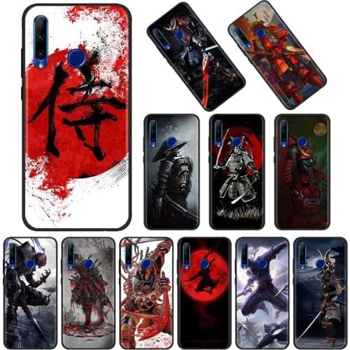 Japan Soldier Samurai Warrior Phone Case For Honor Play 9A 9X Pro Lite 9C 9S 8S 2020 8X Black Shell Silicon Capa Bumper