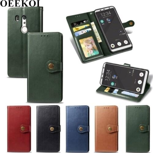 OEEKOI Pure Color PU Leather Wallet Flip Cover Case for Fujitsu Arrows U/Be3 F-02L/Easy Phone F-01L