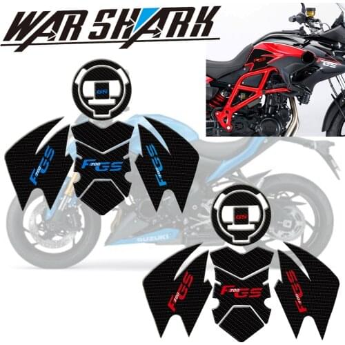 FOR BMW F700GS F700 GS Adventure Motorcycle carbon fibre Emblem Fuel Tank Traction Side Pad waR SHARK neepad Protective Sticker