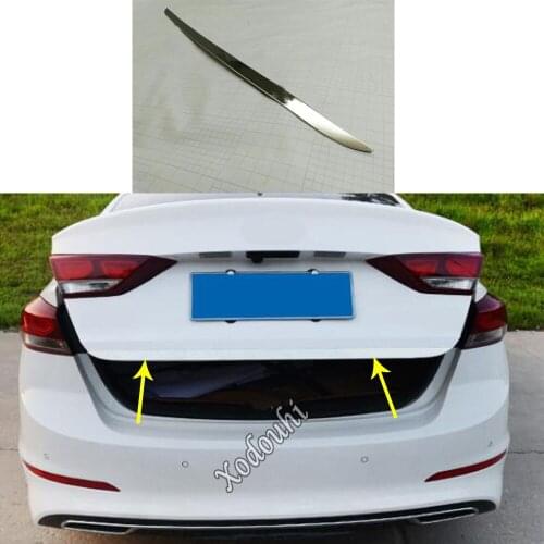 For Hyundai Elantra Avante 2016 2017 2018 2019 2020 Car Cover Stainless Steel Rear Door Bottom Tailgate Frame Plate Trim Parts