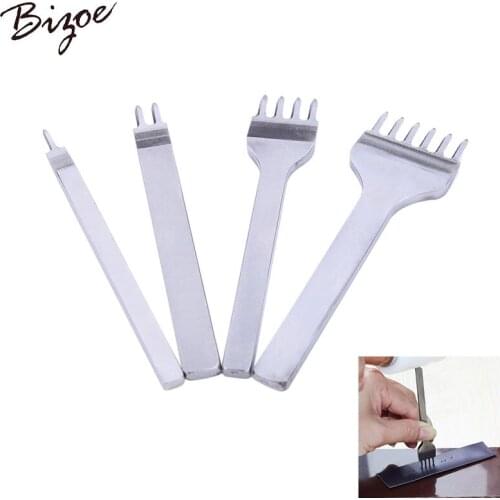 3/4mm Prong Leather Craft Tool 1+2+4+6 Prongs Leathercraft Tools Hole Punches Hole Leather Stitching Sewing Punches