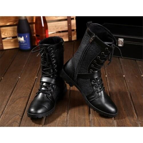 2020 Autumn NEW Men Boots Big Size Vintage Brogue College Style Men Shoes Casual Fashion Lace-up Warm Boots For Man Brown