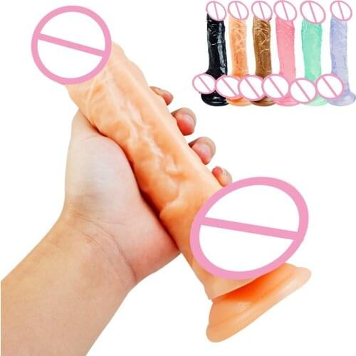 Soft Jelly Big Dildo Realistic Penis With Suction Cup G-spot Stimulator Vagina Orgasm Masturbator Erotic Butt Plug Sex Toys