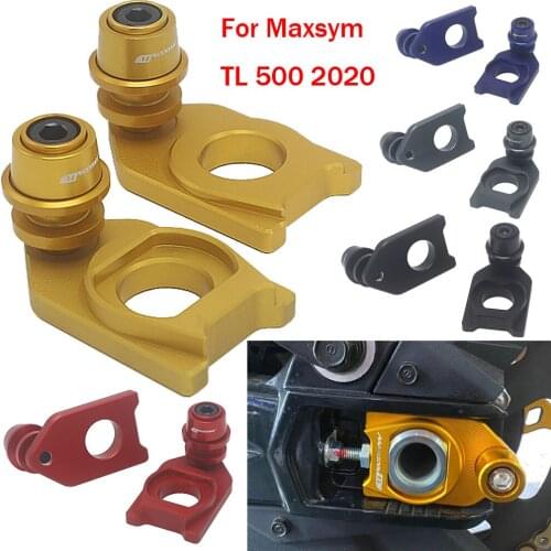 NEW Motorcycle Chain Adjustment Block Frame swingarm Spools sliders Rear Wheel Axle Stand Hook Set For SYM MAXSYM TL 500 TL500