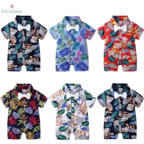 Baby Boy Clothes Summer new girls cotton Rompers 6-24M Newborn boys Costumes Baby Girl Clothes short sleeve Christmas infants