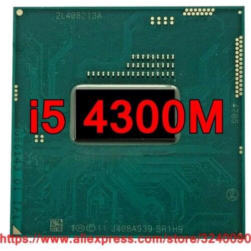 Original lntel Core i5 4300M SR1H9 CPU (3M Cache/2.6GHz-3.3GHz/Dual-Core) i5-4300M Laptop processor free shipping