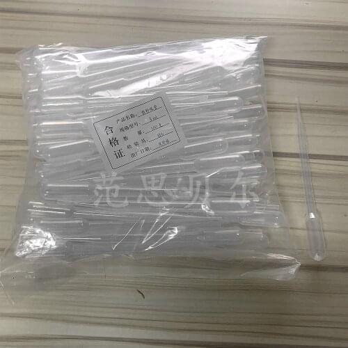 Plastic dropper 0.2ml/0.5/1/2/3/5/10ml disposable pipette Pasteur dropper 100 pieces per pack