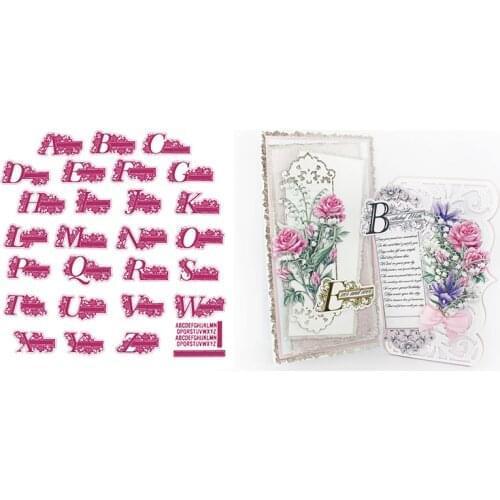 Custom Alphabet Collection Metal Cutting Die Scrapbook Embossed Paper Card Album Craft Template Cut Die Stencils New for 2021