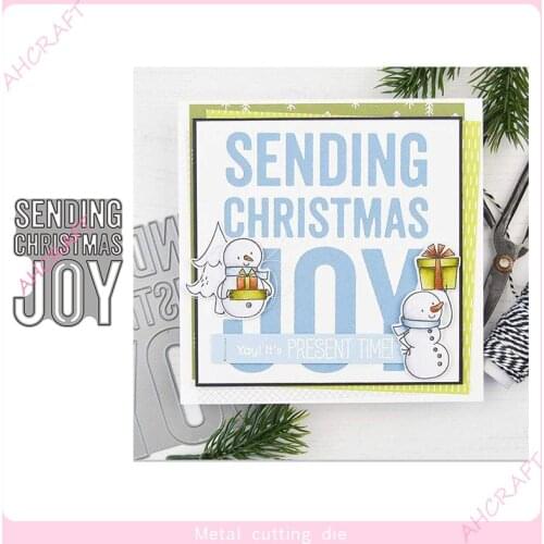 Christmas letters Metal Cutting Dies for DIY Scrapbooking Photo Album Decorative Embossing PaperCard Crafts Die2020