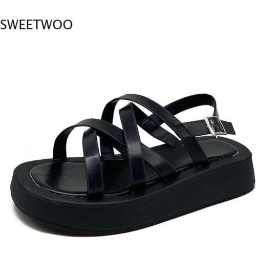 Women Summer Sandals Slip On Soft Handmade Casual Female Shoes Punk All-Match Cool Breathable Back Strap Flats