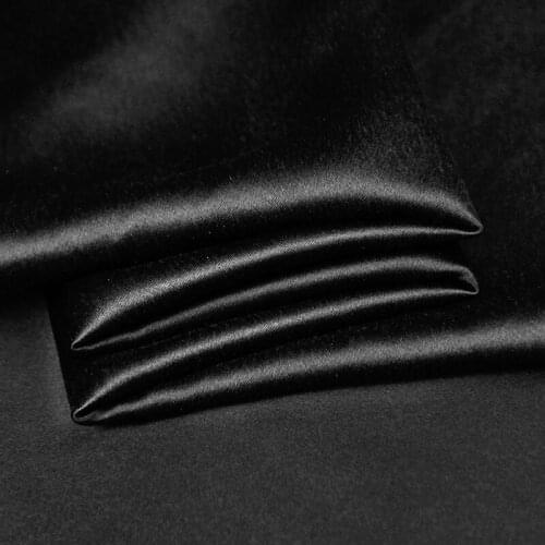 19 mm Sand Washed Silk Satin Fabric 100% Natural silk 140cm width black navy silver colors 91 gsm 3 meters for sample testing