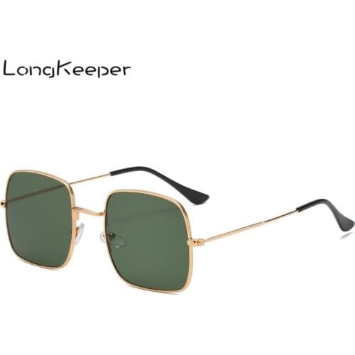 Luxury Square Sunglasses Women Men Brand Designer Retro Alloy Frame Big Sun Glasses Ladies Vintage Shades Driving Eyewear UV400