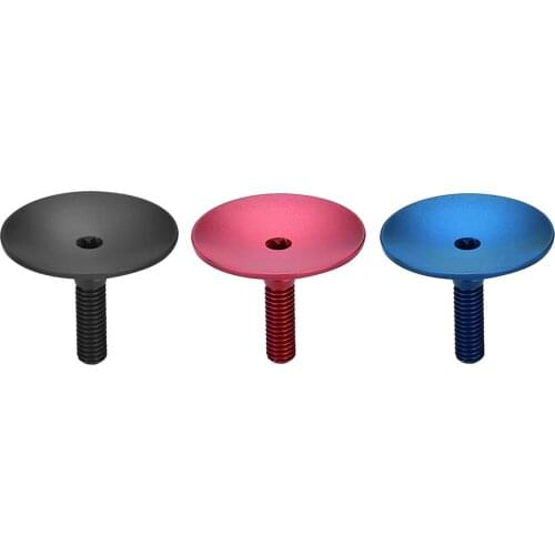 Alloy Bike Stem Headset Top Cap Threadless Cover Integrated Bolt