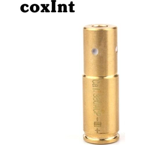 CoxInt 38ACP Tactical Red Dot Laser Boresighter CAL .380 ACP Brass Cartridge Bore Sighter Collimator Bore Sight for for Handgun