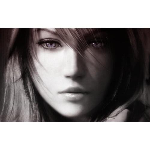 Living room home wall decoration fabric poster Final fantasy xiii lightning face
