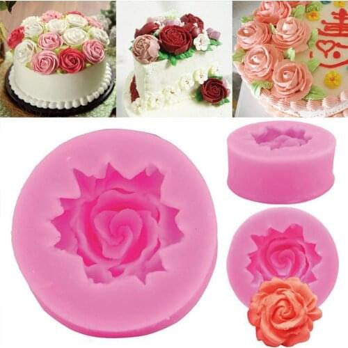 Three-Dimensional Liquid Silicone Rose Fondant Cake Rose Silicone Mold Handmade Mold Soap R1B2
